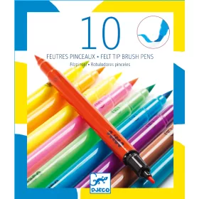 Djeco Ecsetfilc készlet - 10 ragyogó szín - Pop colors, 3–5 év, Többszínű