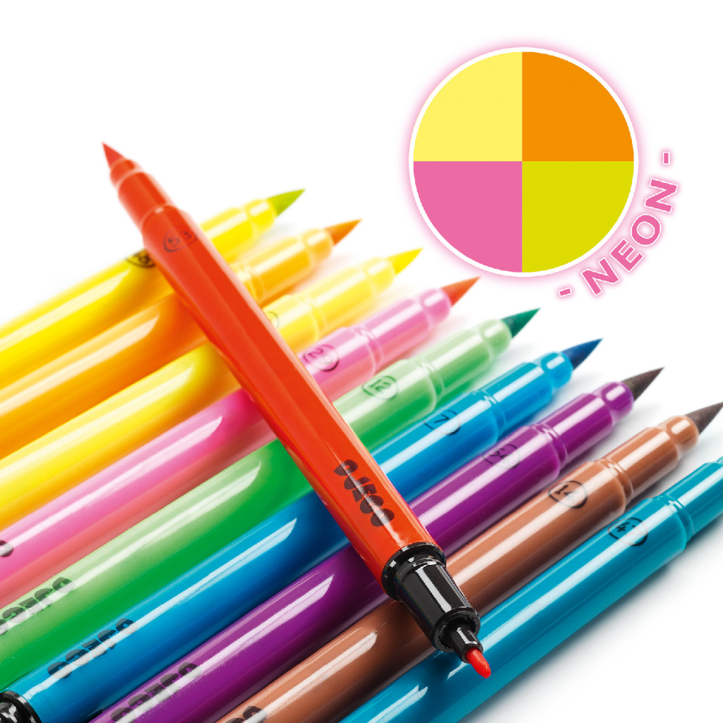 Ecsetfilc készlet - 10 ragyogó szín - Pop colors – alternatív kép 3