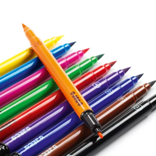 Djeco Ecsetfilc készlet - 10 klasszikus szín - Classic colors, 3–5 év, Többszínű
