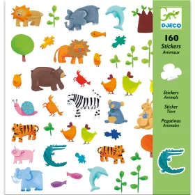 Djeco Matricák - Állatok - Animals, 3–5 év, Többszínű