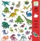 Djeco Matricák - Dinoszauruszok - Dinosaurs, 3–5 év, Többszínű