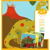 Djeco Rajzsablonok - Dínók - Dinosaurs, 3–5 év, Többszínű