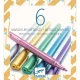 Djeco Filctoll készlet - 6 fémfesték filctoll - 6 metalic markers, 3–5 év, Többszínű