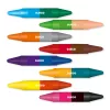 Djeco Zsírkréta készlet - 8 duplavégű zsírkréta - 8 twins crayons, 3–5 év, Többszínű
