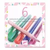 Djeco Filctoll készlet - Csillám fílctoll 6 színben - 6 glitter markers - sweet, 3–5 év, Többszínű