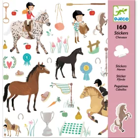 Djeco Matricák - Lovak - Horses, 3–5 év, Többszínű