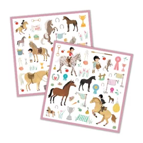 Djeco Matricák - Lovak - Horses, 3–5 év, Többszínű