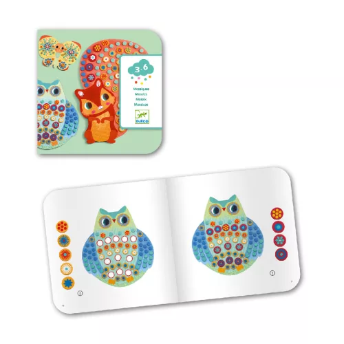 Djeco Mozaikkép készítés - Ezer virág - Millefiori, 3–5 év, Többszínű
