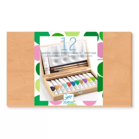 Djeco Művészeti műhely - Festő készlet - 12 Gouaches - Artist’s box, 3–5 év, Többszínű