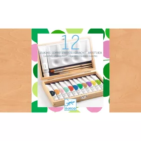 Djeco Művészeti műhely - Festő készlet - 12 Gouaches - Artist’s box, 3–5 év, Többszínű