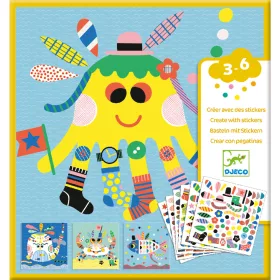 Djeco Matricázó képkészítés - Tengeri lények - Sea creatures, 3–5 év, Többszínű