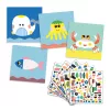 Djeco Matricázó képkészítés - Tengeri lények - Sea creatures, 3–5 év, Többszínű