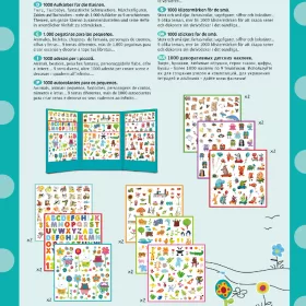 Djeco Matricák - 1000 matrica - 1000 stickers for little ones, 3–5 év, Többszínű