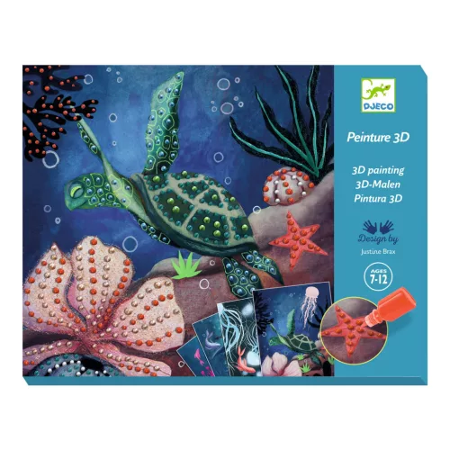 Djeco Művészeti műhely, 3D festés - Mélytengeri csodák - Abysses, 3–5 év, Többszínű