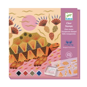 Djeco Kreatív nyomdakészlet - Minták és állatok - Patterns and animals, 3–5 év, Többszínű