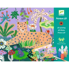 Djeco Művészeti műhely - Festés kiemelkedően - Trópusi erdő - Tropical forest, 3–5 év, Többszínű