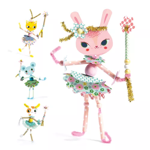 Djeco Szálfűzős tündérbábu készítés - Tündérkéim - My fairies, 3–5 év, Többszínű
