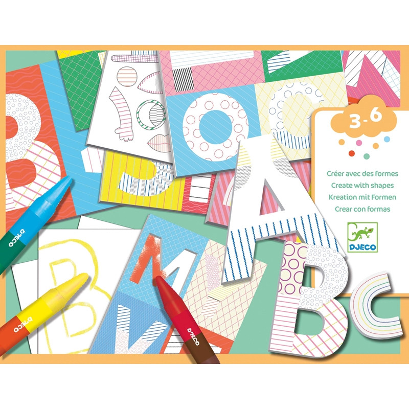 Kreatív készlet - Kiszínezett vicces ABC nagybetűim - A world to create, letters – fő nézet