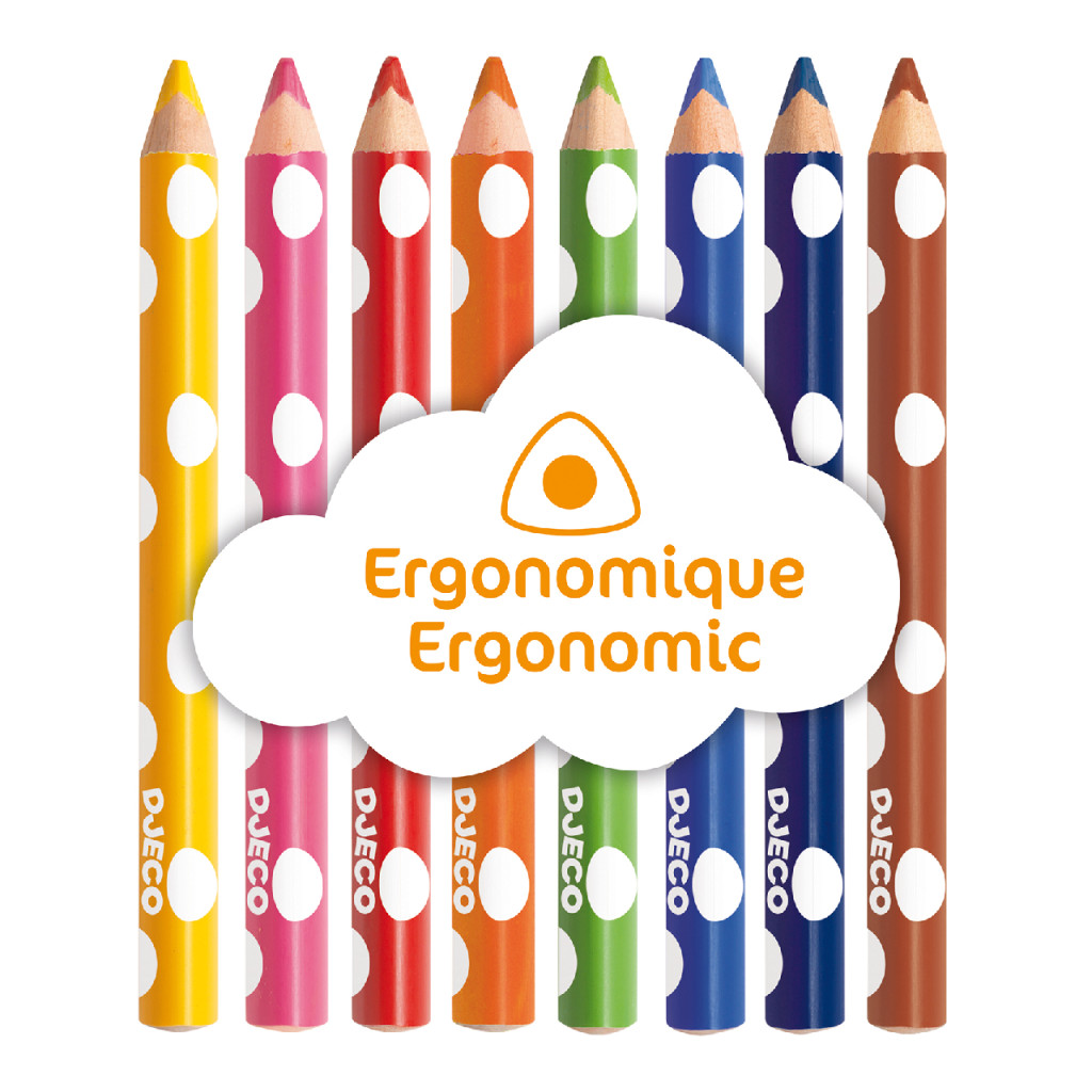 Színesceruza készlet piciknek - 8 szín - 8 colouring pencils for little ones – alternatív kép 3