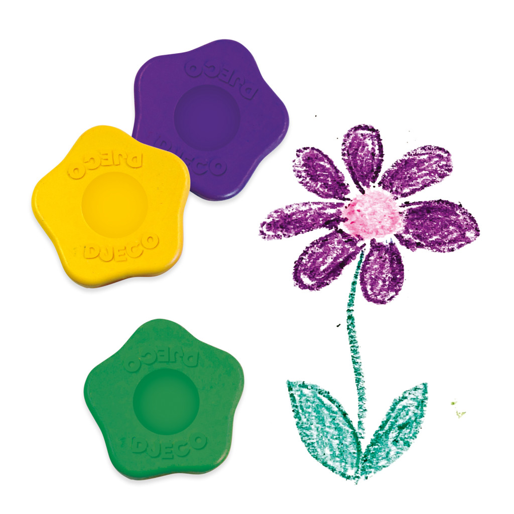 Marokkréta készlet - 12 színű virágforma - 12 flower crayons for toddlers – alternatív kép 1