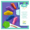 Djeco Marokkréta készlet - 12 színű virágforma - 12 flower crayons for toddlers, 3–5 év, Többszínű