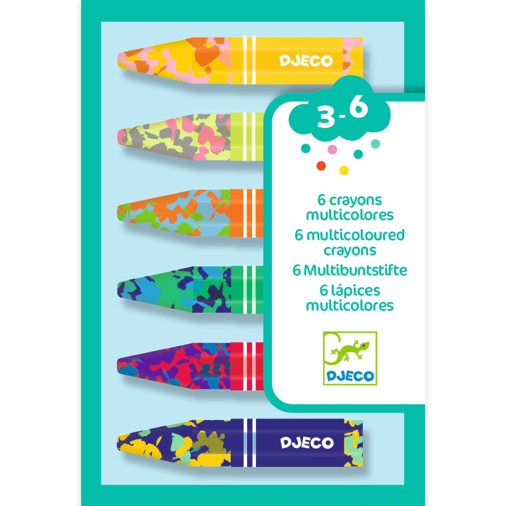Viaszkréta készlet - 6 kréta kölönböző színekből összeállítva - 6 multicoloured crayons – fő nézet