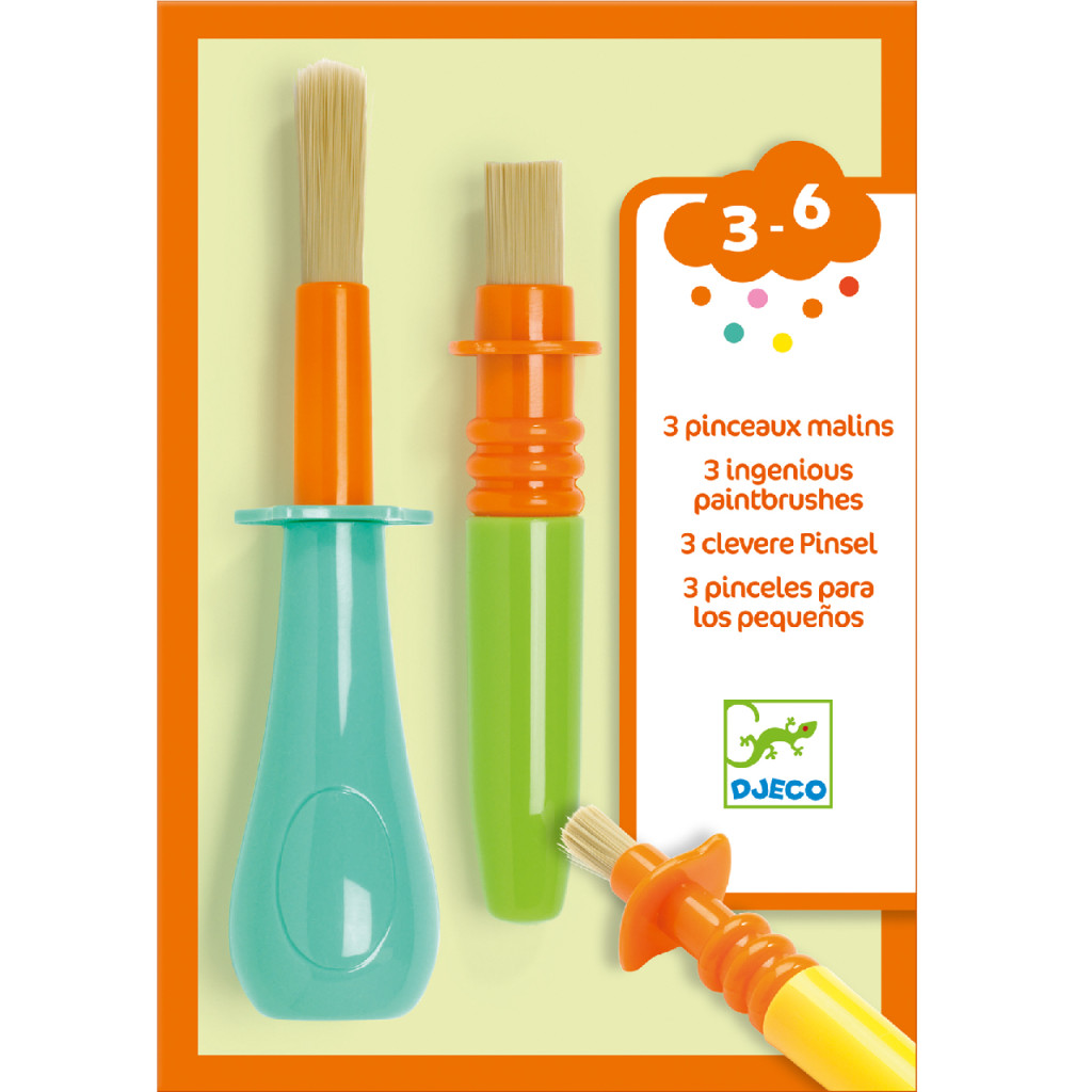 Marok Marok ecset készlet - 3 féle ügyes ecset gyerekeknek - 3 ingenious paintbrushes, alternatív kép 1