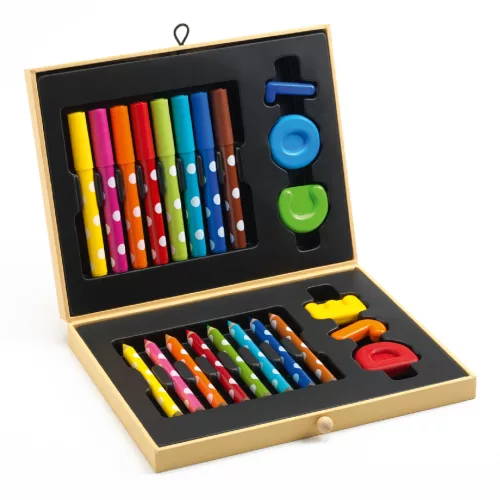 Djeco Kicsik színes készlete - Box of colours for toddlers, 3–5 év, Többszínű