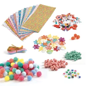 Djeco Kollázs műhely - Kreatív alkatrészek nagy készlete - Creativity kit, 3–5 év, Többszínű