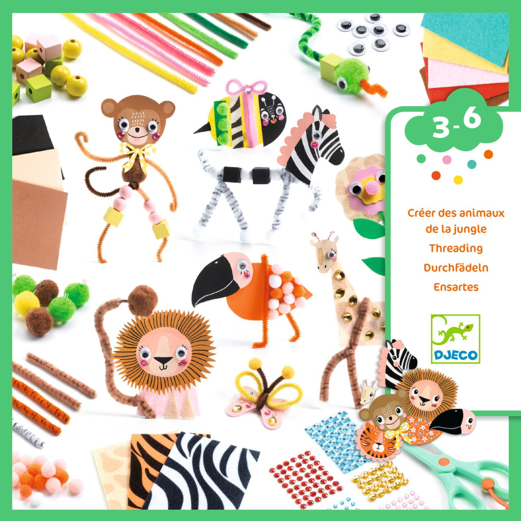 Kreatív készlet - Vadon élő állatok - Jungle Animal Creation Box – alternatív kép 1