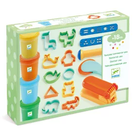 Djeco Gyurmaformázó készlet - Minden a gyurmázás kezdéséhez, 4 szín + 21 eszköz - Everything you need to start, 3–5 év
