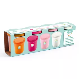 Djeco Gyurma - Pillegyurma - 4 tubs of play dough, Sweet, 3–5 év, Többszínű