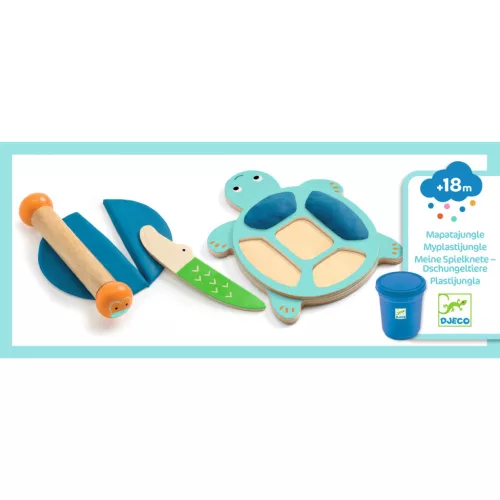 Djeco Gyurmaformázó készlet - Nyújtófás - Myplastijungle, 3–5 év, Többszínű
