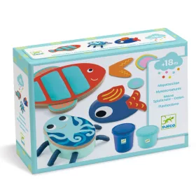 Djeco Gyurmaformázó készlet - Tengeri teremtményeim - Myseacreatures, 3–5 év, Többszínű