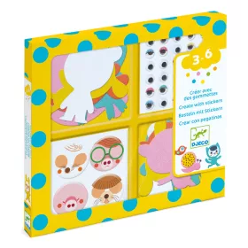 Djeco Matricázó képkészítés - Állatos - I love animals, 3–5 év, Többszínű