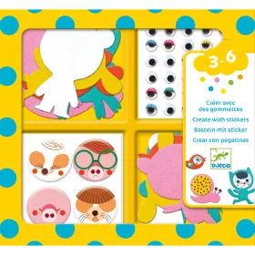 Djeco Matricázó képkészítés - Állatos - I love animals, 3–5 év, Többszínű