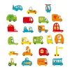Djeco Matricázó képkészítés - Autós - I love cars, 3–5 év, Többszínű