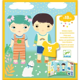 Djeco Matricás foglalkoztató - Öltöztető - Clothes, 3–5 év, Többszínű
