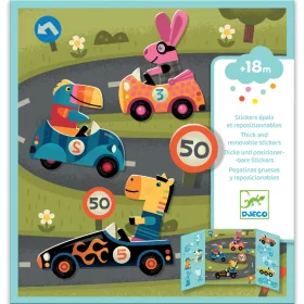 Djeco Matricás foglalkoztató - Autókázás - Cars, 3–5 év, Többszínű