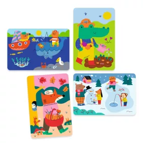 Vízzel színező készlet - 4 évszak - 4 seasons