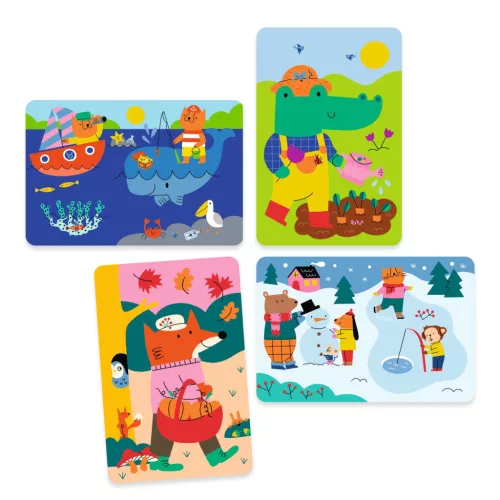 Vízzel színező készlet - 4 évszak - 4 seasons