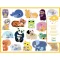 Djeco Matricák - Összetartozás - Coloured stickers mums and babies, 3–5 év, Piros