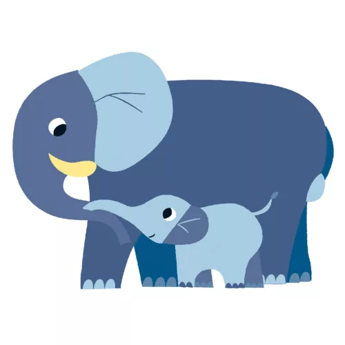 Djeco Matricák - Összetartozás - Coloured stickers mums and babies, 3–5 év, Piros