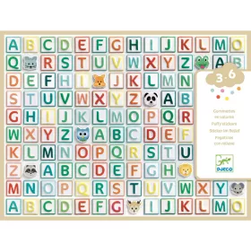 Djeco Matricák - Betűk - Alphabet stickers, 3–5 év, Többszínű