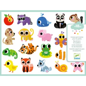Djeco Matricák - Bébi állatok - Baby animals, 0–2 év, Többszínű
