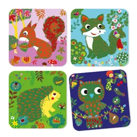 Djeco Karckép technika - Állat-élet - Country creatures, 3–5 év, Többszínű