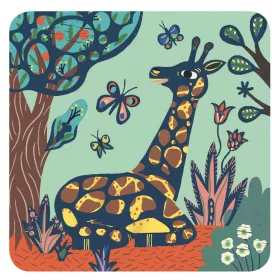 Djeco Karckép technika - Nagy állatok - Big animals, 3–5 év, Többszínű