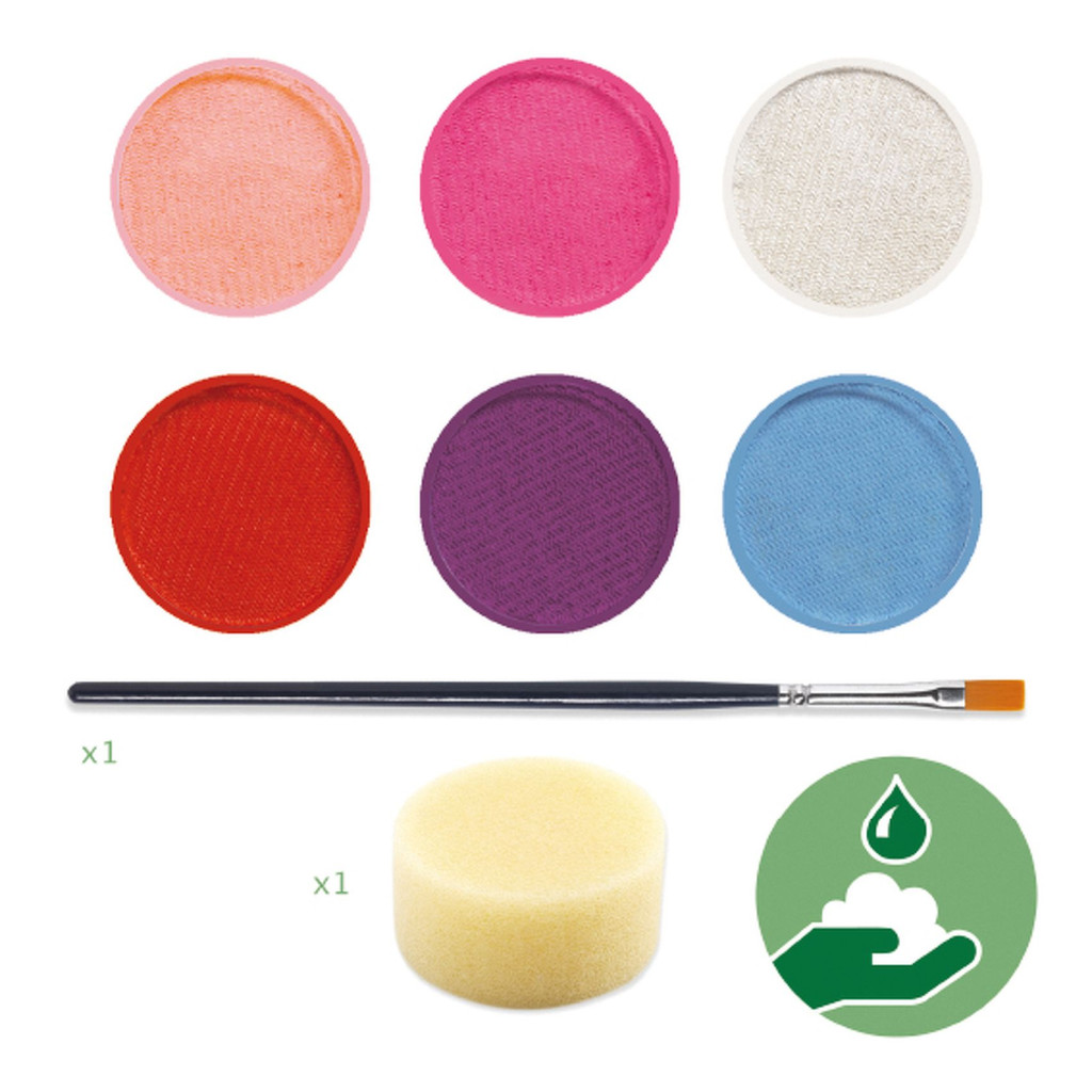 Arcfesték - 6 élénk szín - Palette 6 colours - Sweet – alternatív kép 1