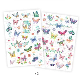 Djeco Tetováló matricák - Álompillangók - Dream butterflies, 3–5 év, Többszínű