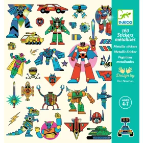 Djeco Matricák - Robotok - Robots, 3–5 év, Többszínű